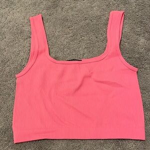 Zara Pink Ribbed Tank